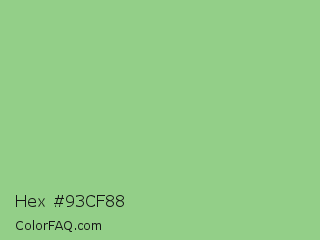 Hex #93cf88 Color Image