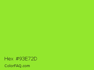 Hex #93e72d Color Image