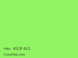 Hex #93f463 Color Image