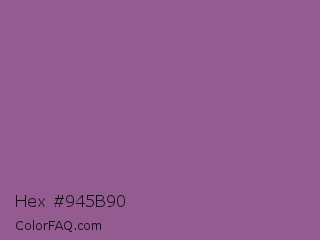 Hex #945b90 Color Image