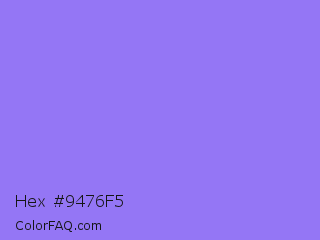 Hex #9476f5 Color Image