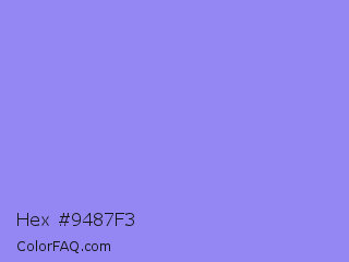 Hex #9487f3 Color Image