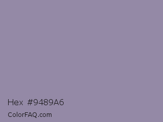 Hex #9489a6 Color Image