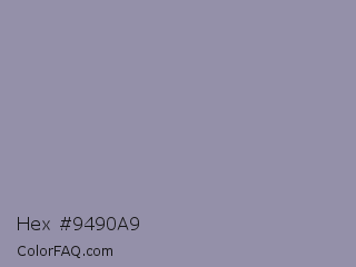 Hex #9490a9 Color Image