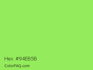 Hex #94eb5b Color Image