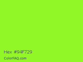 Hex #94f729 Color Image