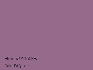 Hex #956a8b Color Image