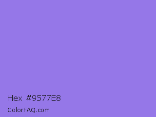 Hex #9577e8 Color Image