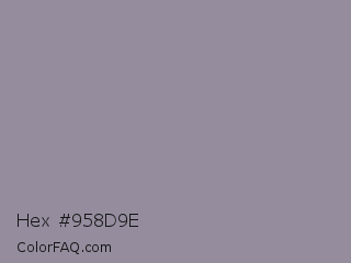Hex #958d9e Color Image