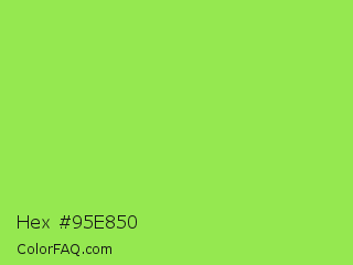 Hex #95e850 Color Image