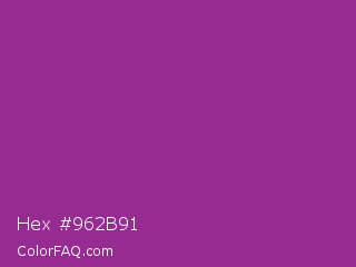 Hex #962b91 Color Image