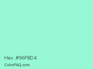 Hex #96f8d4 Color Image