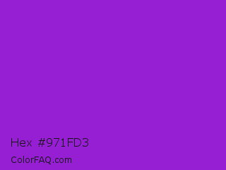 Hex #971fd3 Color Image