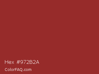 Hex #972b2a Color Image