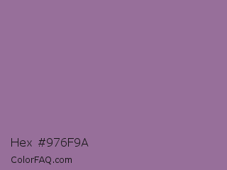 Hex #976f9a Color Image