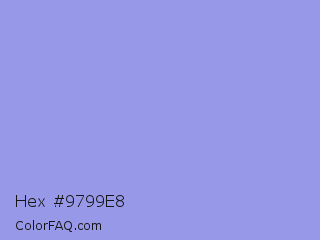 Hex #9799e8 Color Image