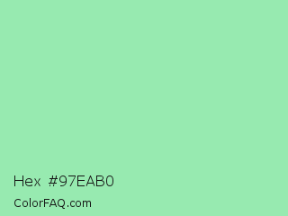 Hex #97eab0 Color Image