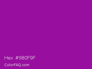 Hex #980f9f Color Image