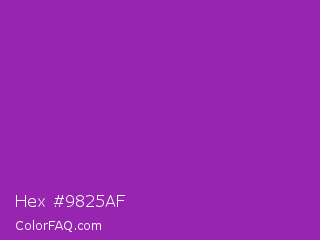 Hex #9825af Color Image