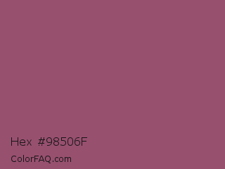 Hex #98506f Color Image