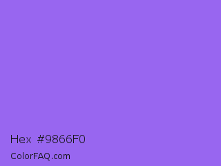 Hex #9866f0 Color Image