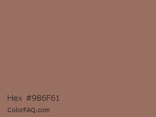 Hex #986f61 Color Image