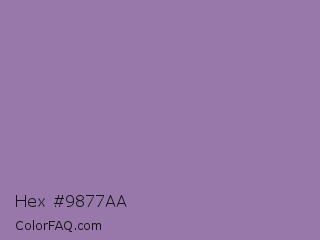 Hex #9877aa Color Image