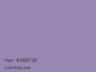 Hex #9887af Color Image