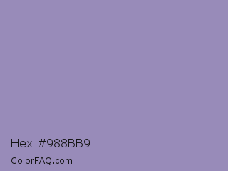Hex #988bb9 Color Image