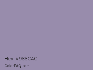 Hex #988cac Color Image