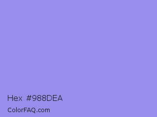 Hex #988dea Color Image