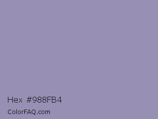 Hex #988fb4 Color Image