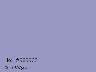 Hex #9899c3 Color Image
