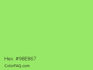 Hex #98e867 Color Image
