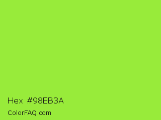 Hex #98eb3a Color Image