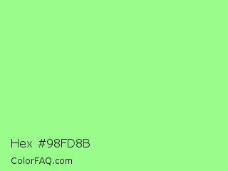 Hex #98fd8b Color Image