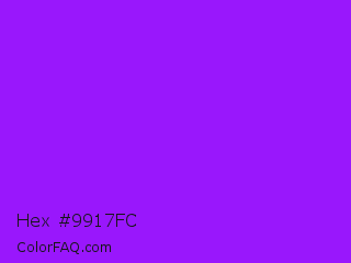 Hex #9917fc Color Image