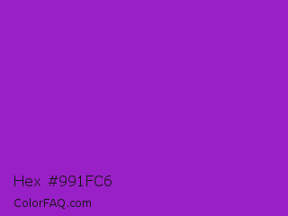 Hex #991fc6 Color Image