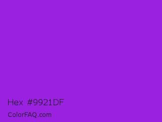 Hex #9921df Color Image