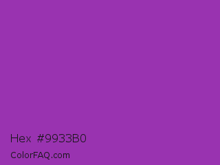 Hex #9933b0 Color Image