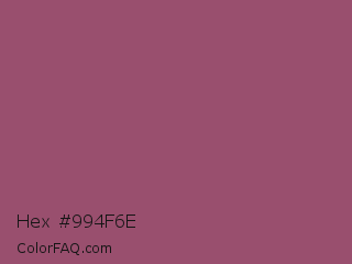 Hex #994f6e Color Image