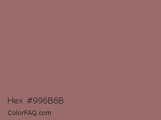 Hex #996b6b Color Image