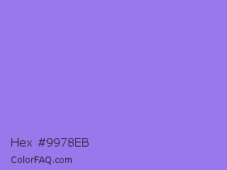 Hex #9978eb Color Image
