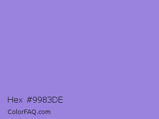 Hex #9983de Color Image