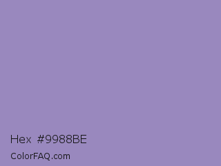 Hex #9988be Color Image