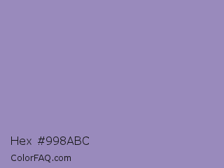 Hex #998abc Color Image