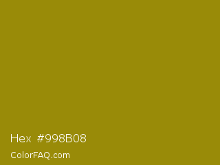 Hex #998b08 Color Image