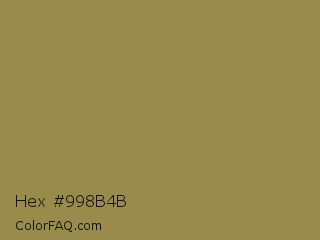Hex #998b4b Color Image