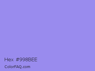 Hex #998bee Color Image