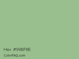 Hex #99bf8e Color Image